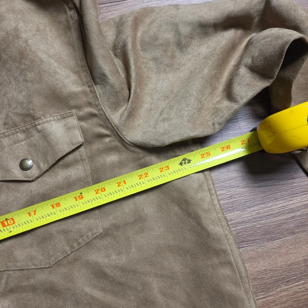 Banana Republic Mens Vegan Suede Shirt Snap Long Sleeve L Utility Minimalist NWT